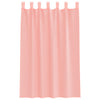 voile-gardiner med løkker 2 stk. 140x175 cm lyserød