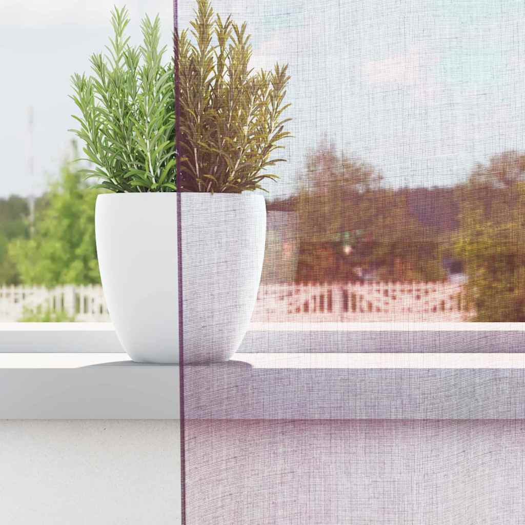 voile-gardiner med løkker 2 stk. 140x245 cm lilla