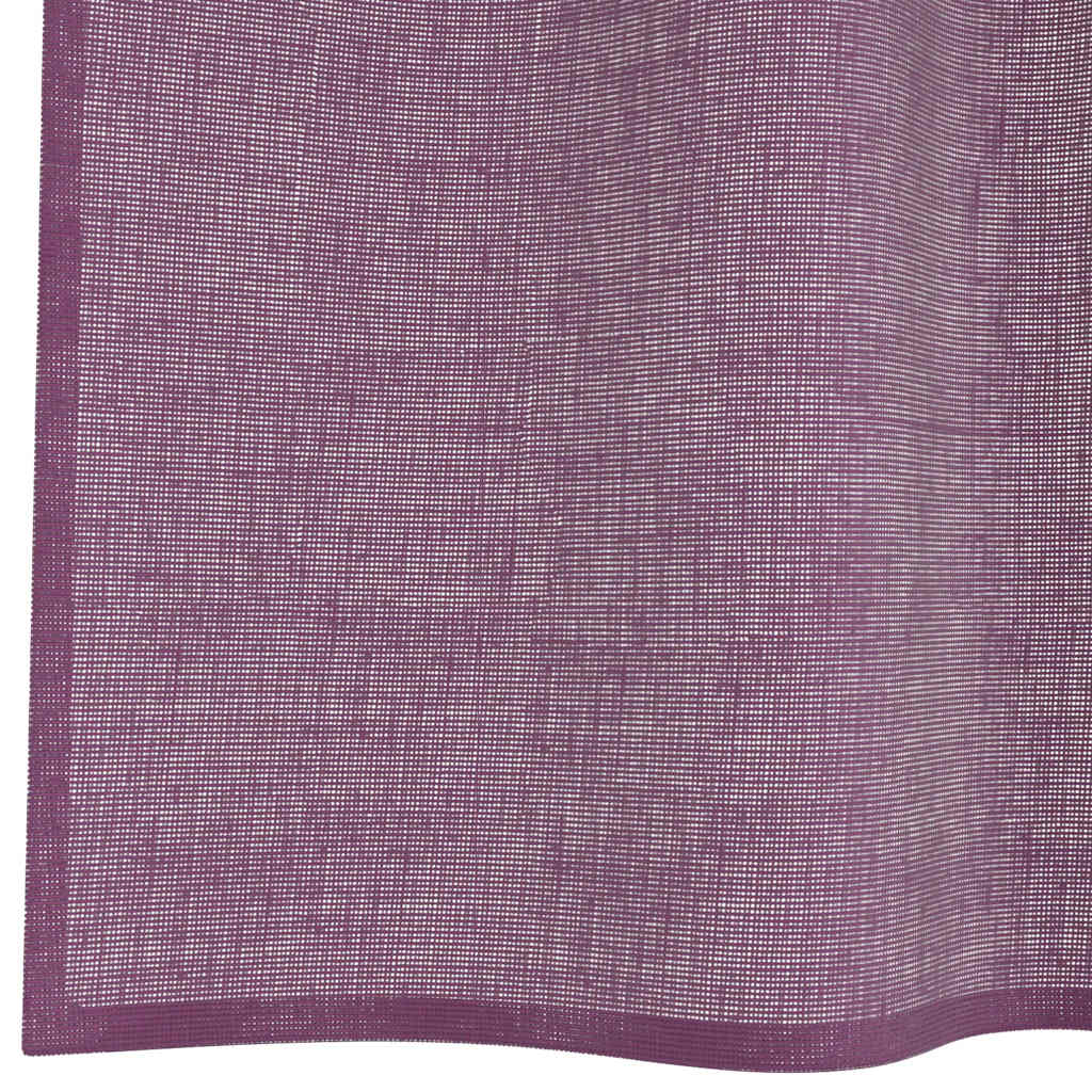 voile-gardiner med løkker 2 stk. 140x245 cm lilla