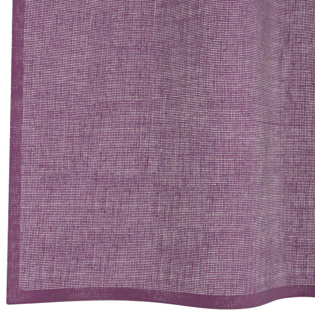 voile-gardiner med løkker 2 stk. 140x260 cm lilla