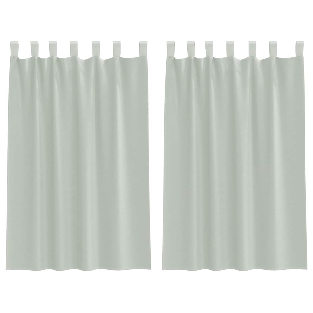 voile-gardiner med løkker 2 stk. 140x175 cm lysegrå
