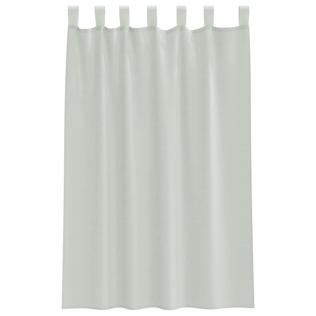 voile-gardiner med løkker 2 stk. 140x175 cm lysegrå