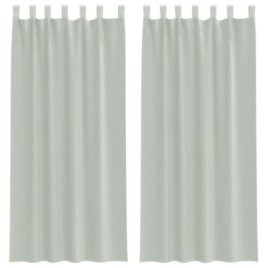 voile-gardiner med løkker 2 stk. 140x225 cm lysegrå