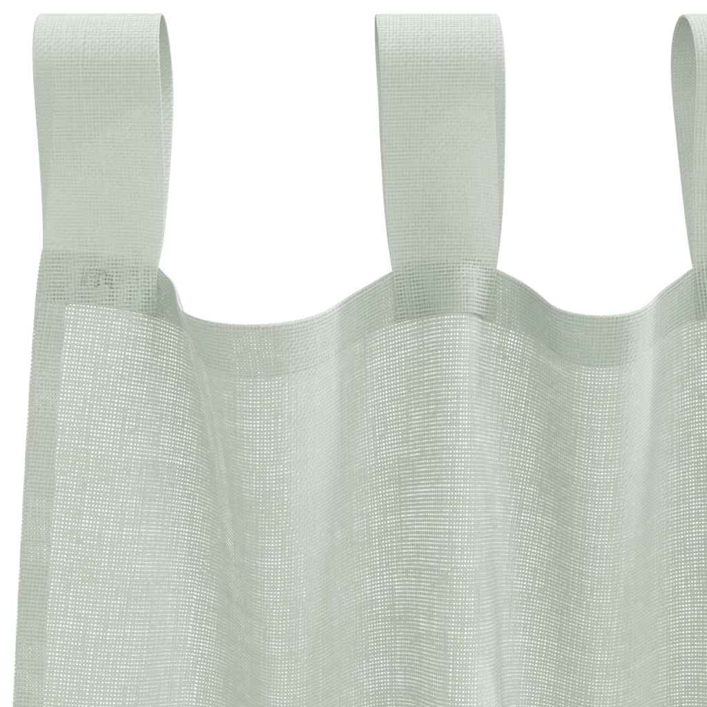 voile-gardiner med løkker 2 stk. 140x225 cm lysegrå