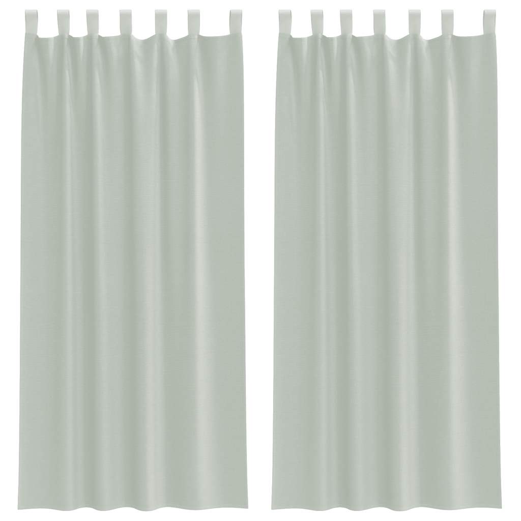 voile-gardiner med løkker 2 stk. 140x245 cm lysegrå