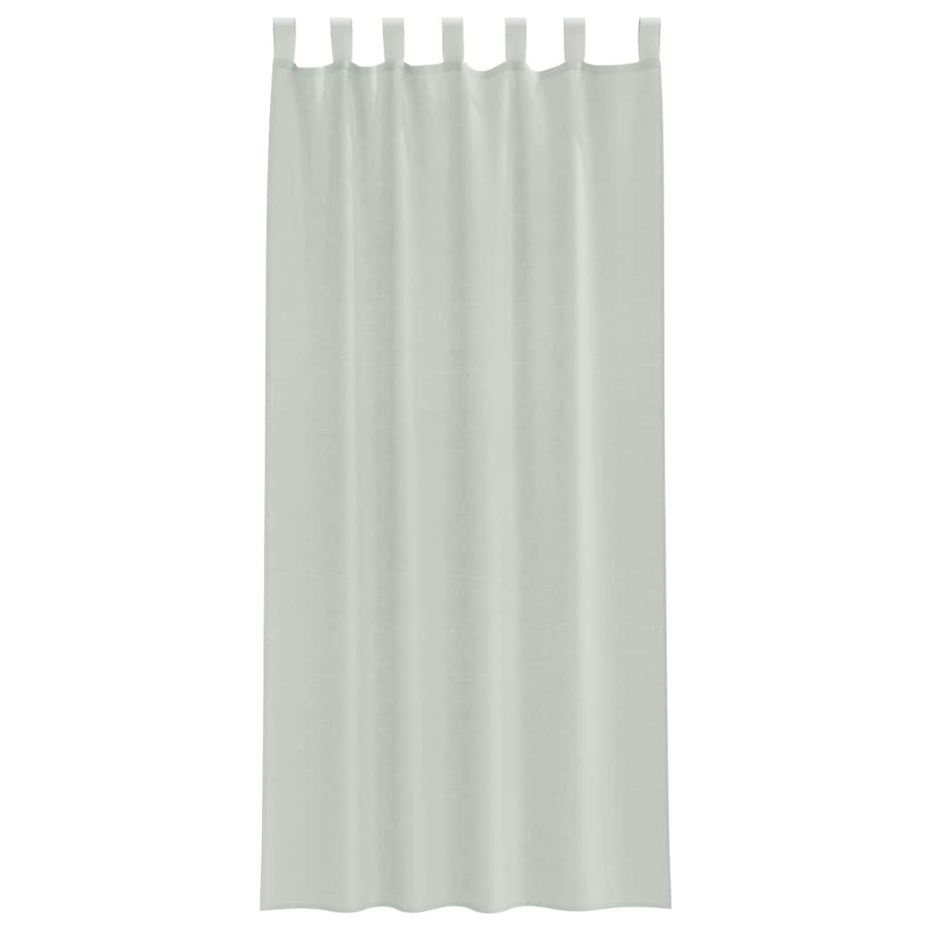 voile-gardiner med løkker 2 stk. 140x245 cm lysegrå