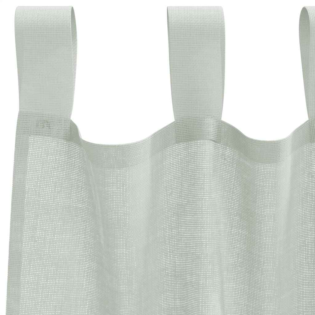 voile-gardiner med løkker 2 stk. 140x245 cm lysegrå