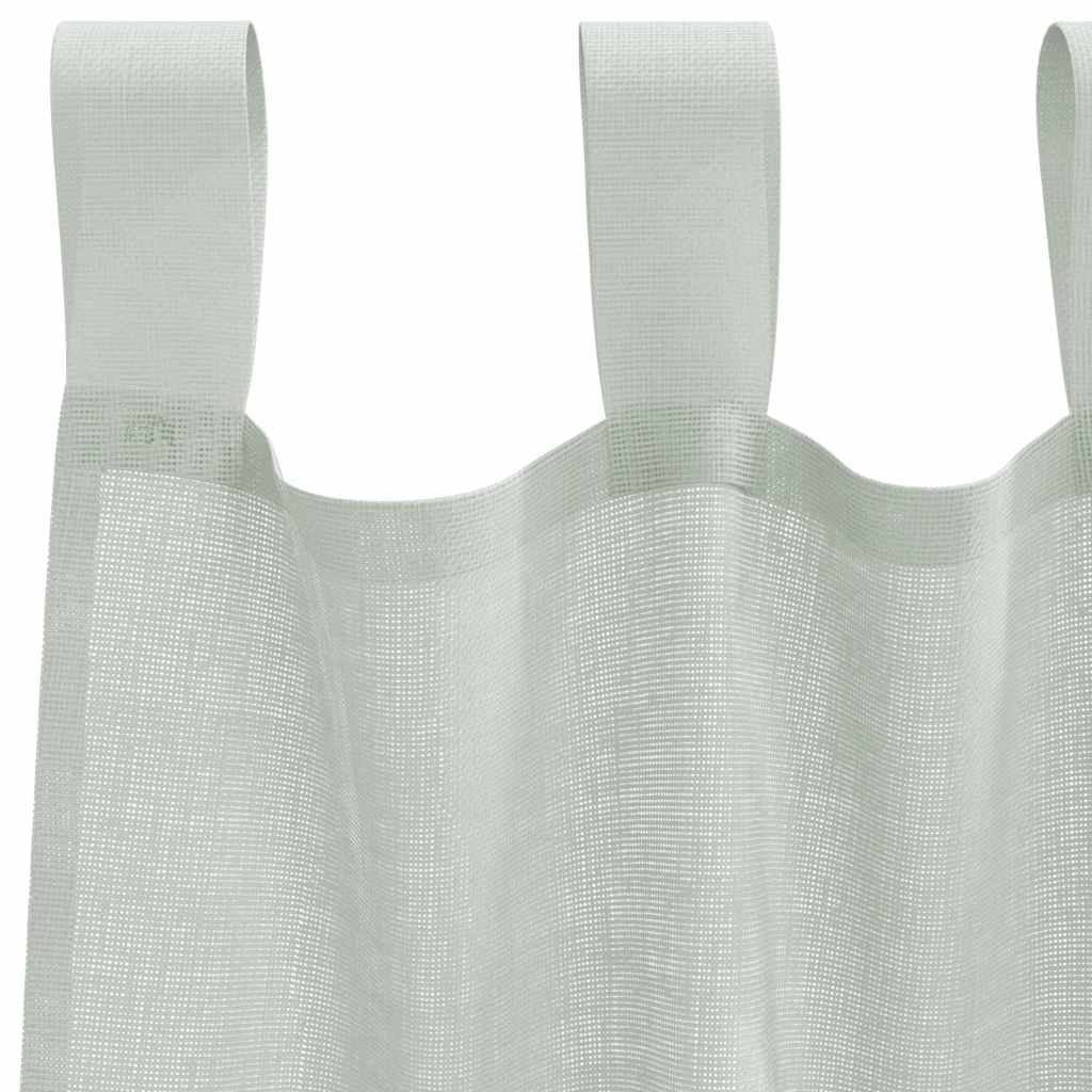 voile-gardiner med løkker 2 stk. 140x260 cm lysegrå