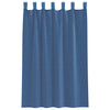 voile-gardiner med løkker 2 stk. 140x175 cm kongeblå