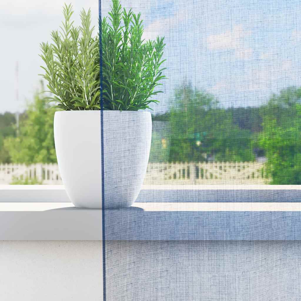 voile-gardiner med løkker 2 stk. 140x245 cm kongeblå