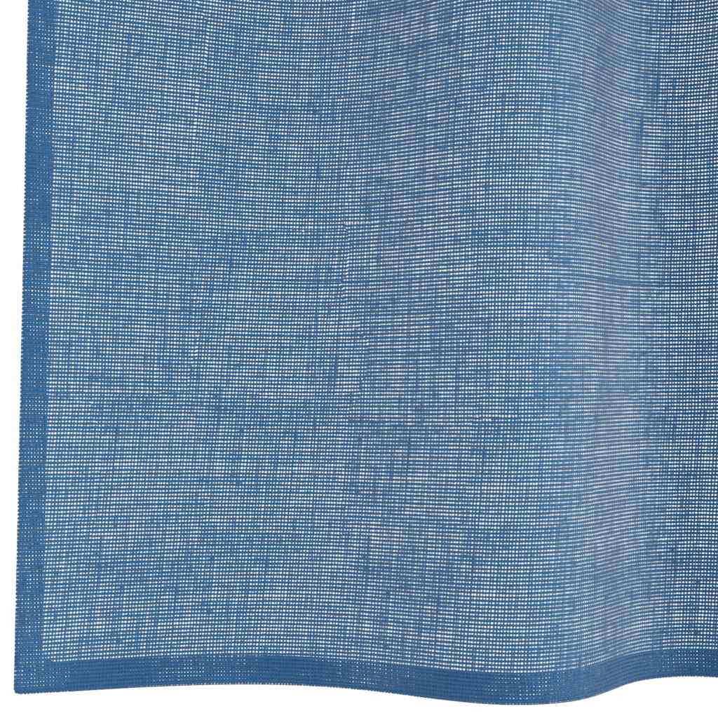 voile-gardiner med løkker 2 stk. 140x245 cm kongeblå