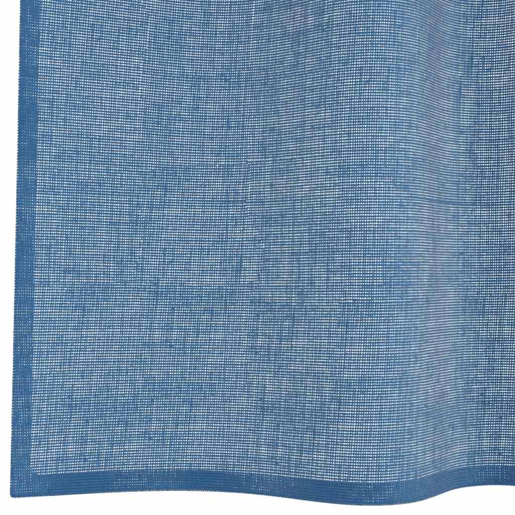 voile-gardiner med løkker 2 stk. 140x260 cm kongeblå