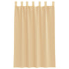 voile-gardiner med løkker 2 stk. 140x175 cm sandfarvet