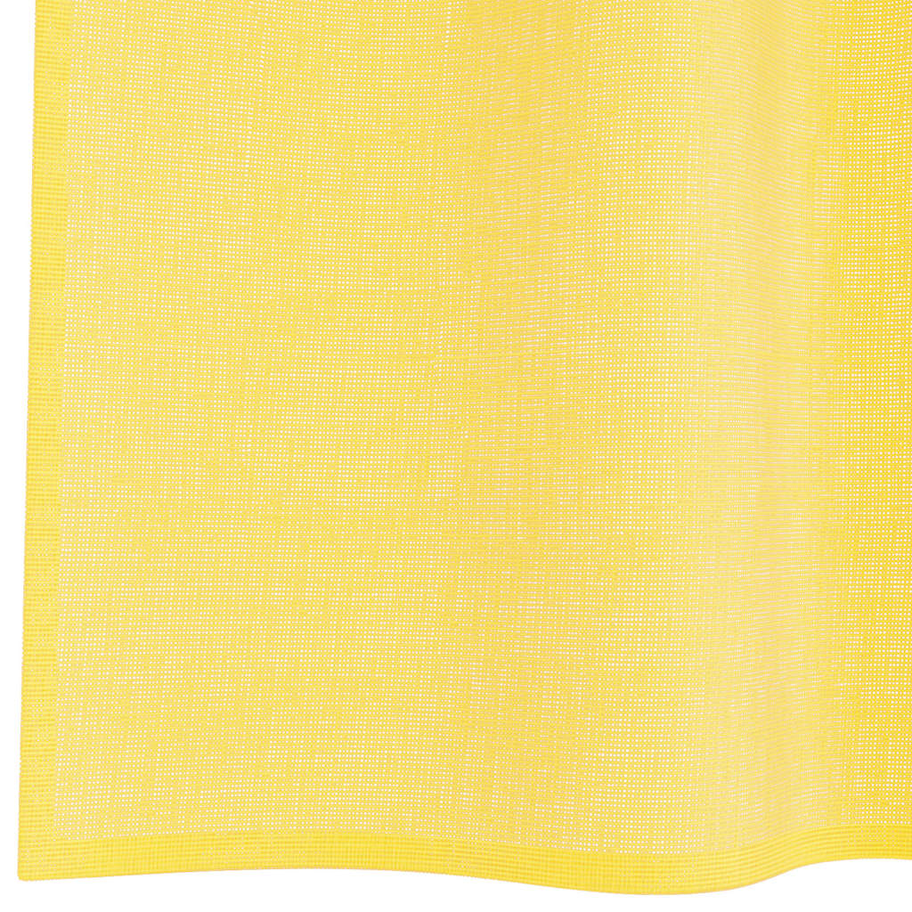 voile-gardiner med løkker 2 stk. 140x245 cm gul