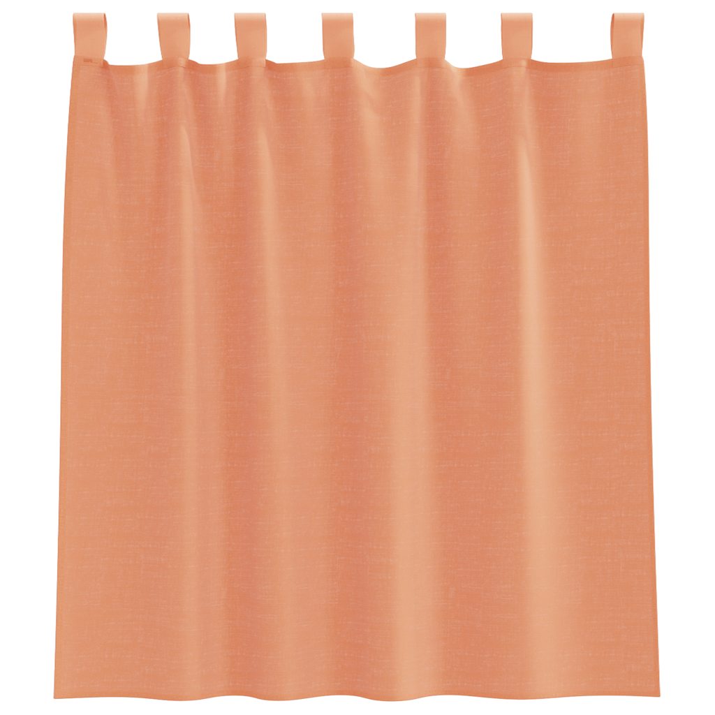 voile-gardiner med løkker 2 stk. 140x140 cm terrakottafarvet