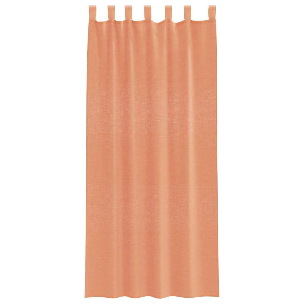 voile-gardiner med løkker 2 stk. 140x225 cm terrakottafarvet