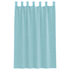 voile-gardiner med løkker 2 stk. 140x175 cm turkis
