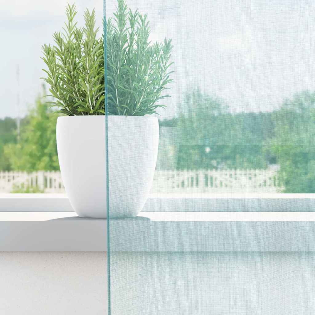 voile-gardiner med løkker 2 stk. 140x245 cm turkis