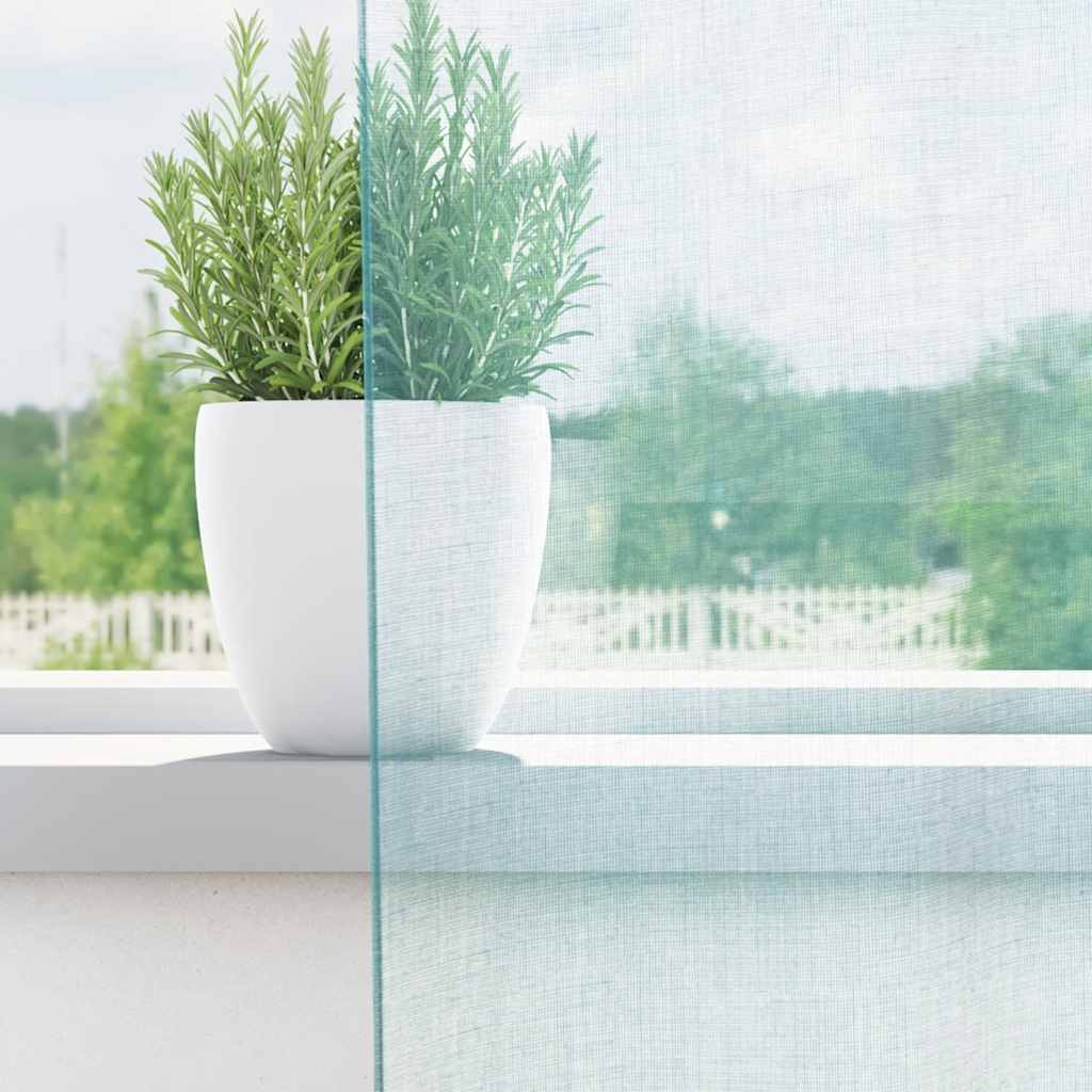 voile-gardiner med løkker 2 stk. 140x260 cm turkis