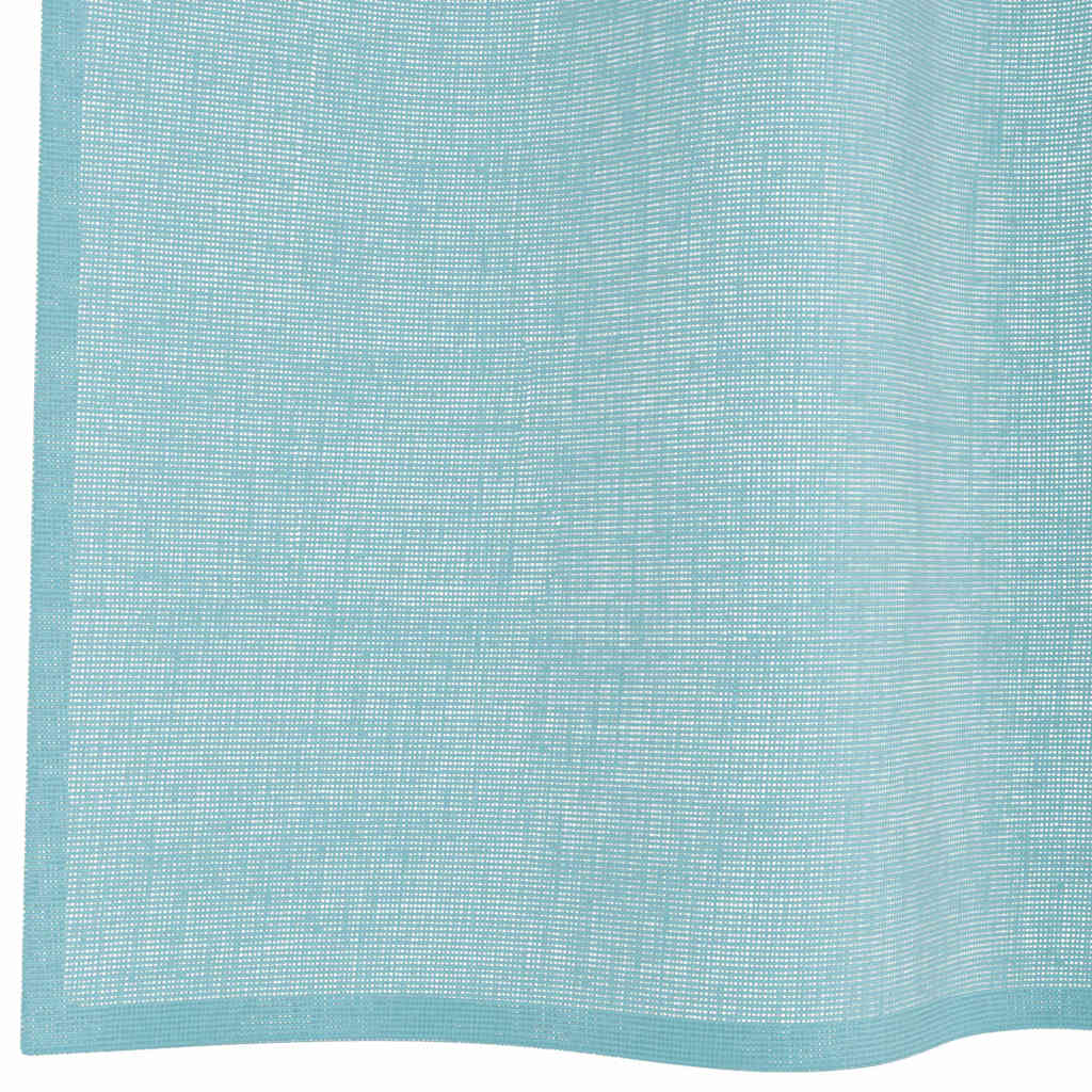 voile-gardiner med løkker 2 stk. 140x260 cm turkis