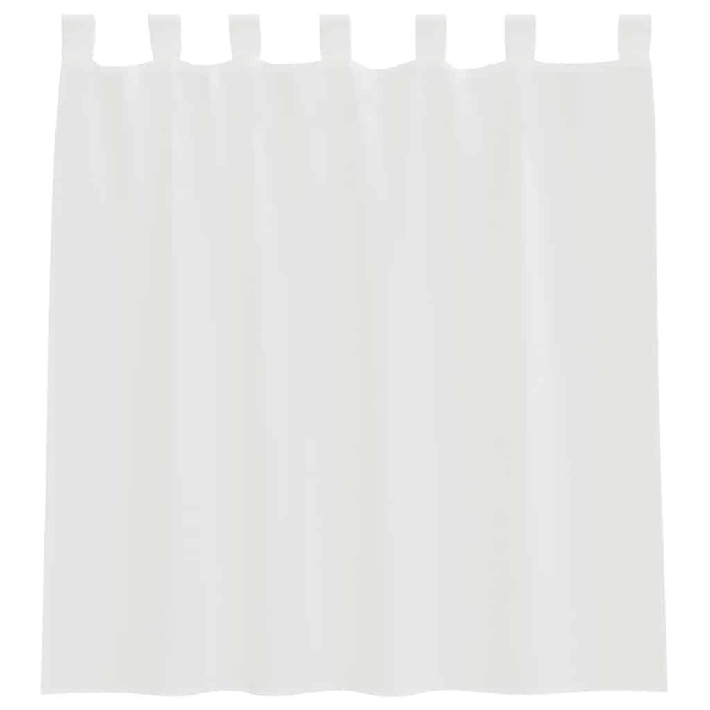 voile-gardiner med løkker 2 stk. 140x140 cm hvid