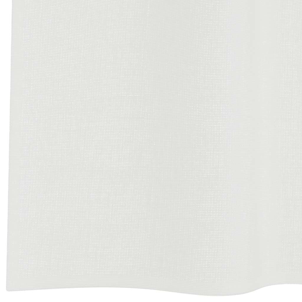 voile-gardiner med løkker 2 stk. 140x140 cm hvid