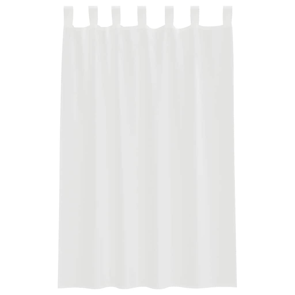 voile-gardiner med løkker 2 stk. 140x175 cm hvid