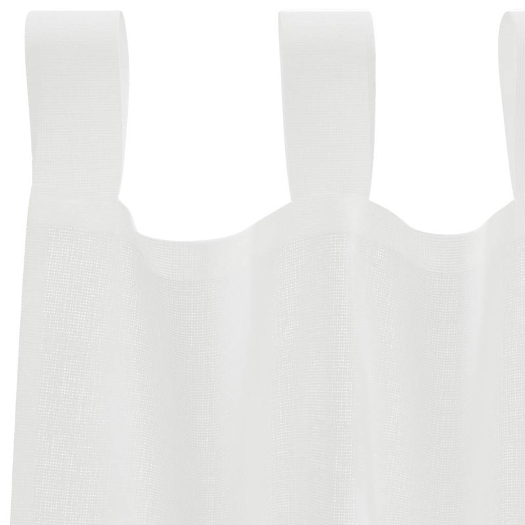 voile-gardiner med løkker 2 stk. 140x175 cm hvid