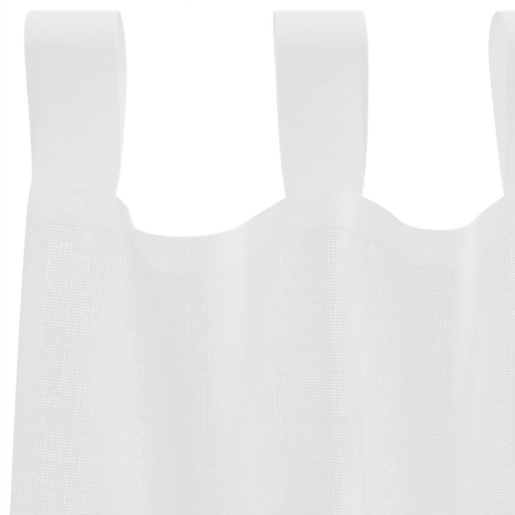 voile-gardiner med løkker 2 stk. 140x225 cm hvid