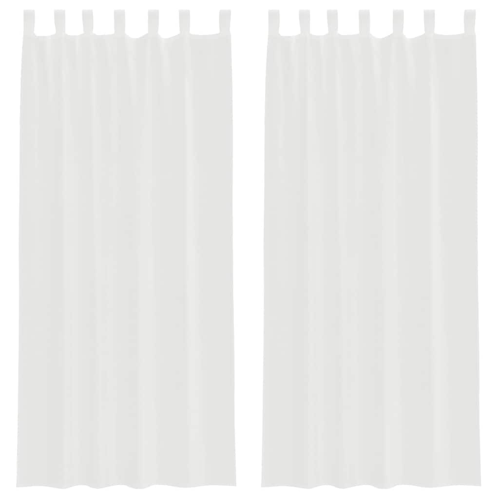 voile-gardiner med løkker 2 stk. 140x245 cm hvid