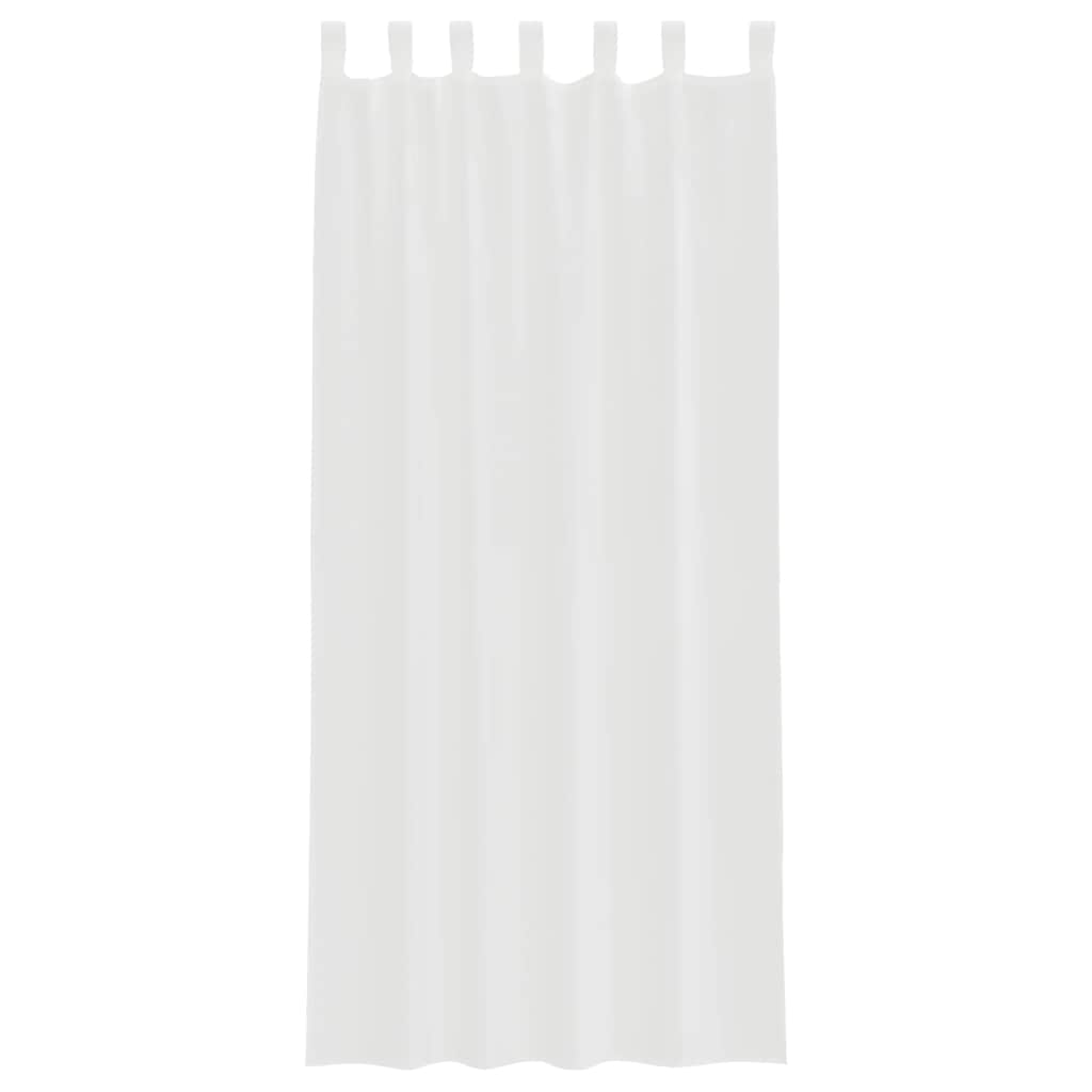 voile-gardiner med løkker 2 stk. 140x245 cm hvid