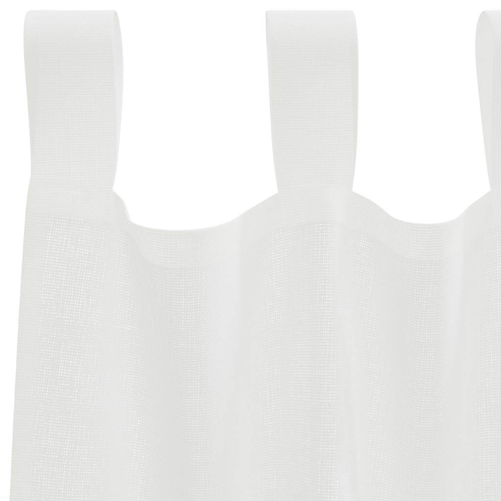 voile-gardiner med løkker 2 stk. 140x245 cm hvid