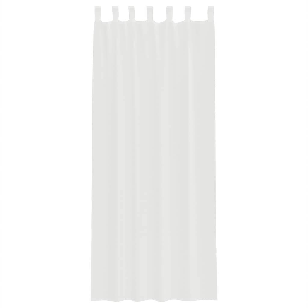 voile-gardiner med løkker 2 stk. 140x260 cm hvid