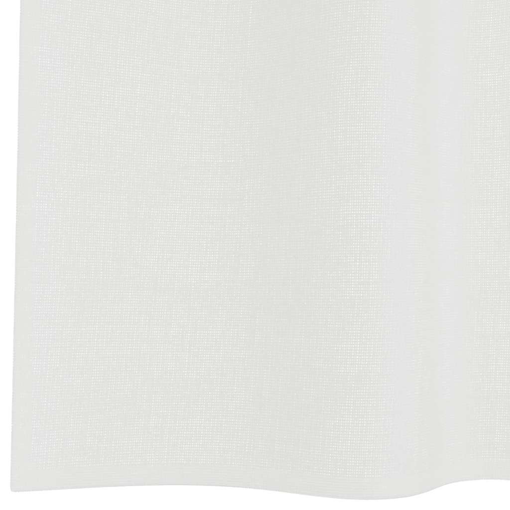 voile-gardiner med løkker 2 stk. 140x260 cm hvid