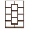 bogreol 102x29x143 cm konstrueret træ brun egetræ