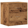 sengebord 40x30x40 cm konstrueret træ gammelt trælook - Flotthjem