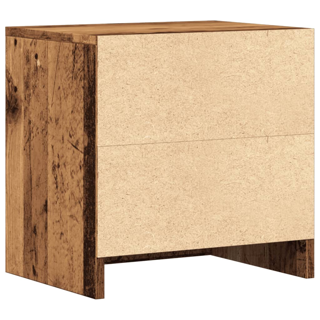 sengebord 40x30x40 cm konstrueret træ gammelt trælook - Flotthjem