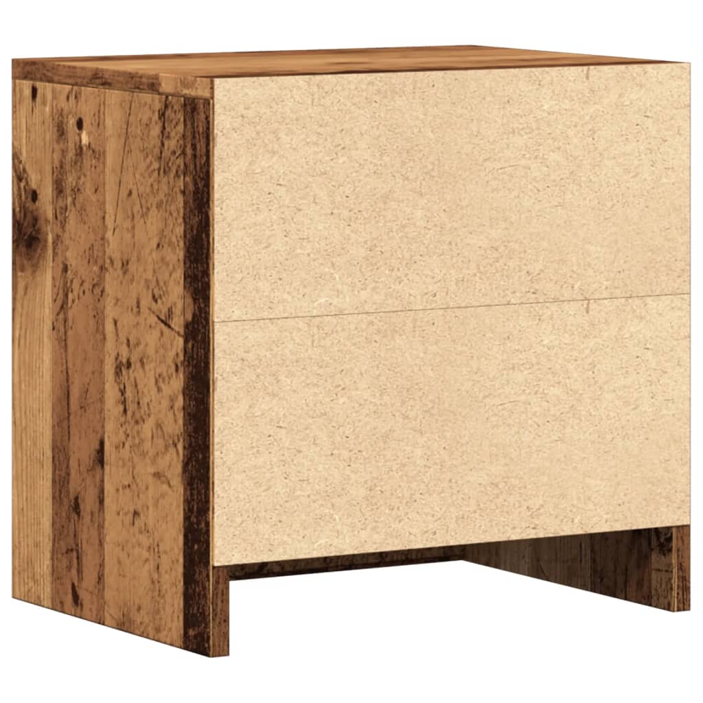 sengeborde 2 stk. 40x30x40 cm konstrueret træ gammelt trælook - Flotthjem