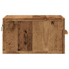 væghængt sengebord 35x35x20 cm antikt trælook - Flotthjem