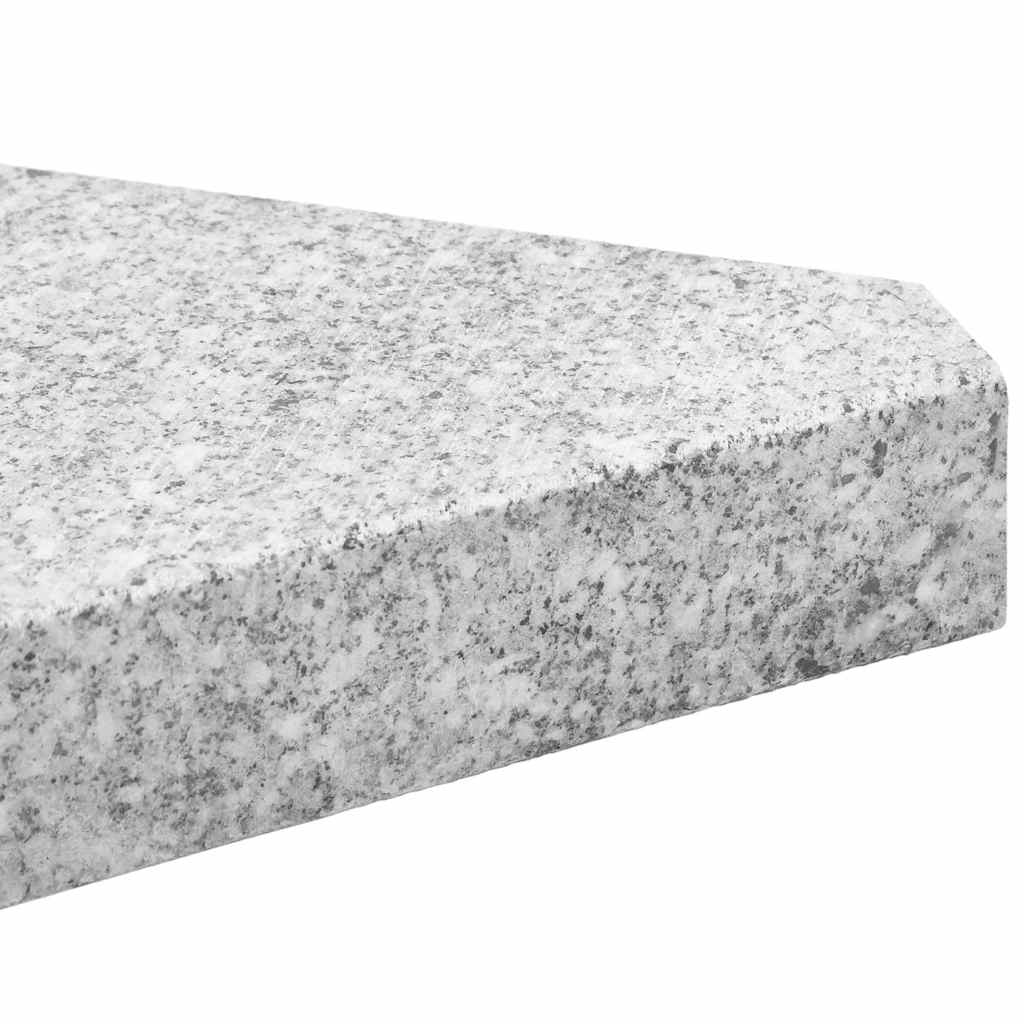 parasolvægtplader 4 stk. granit 14 kg trekantet grå