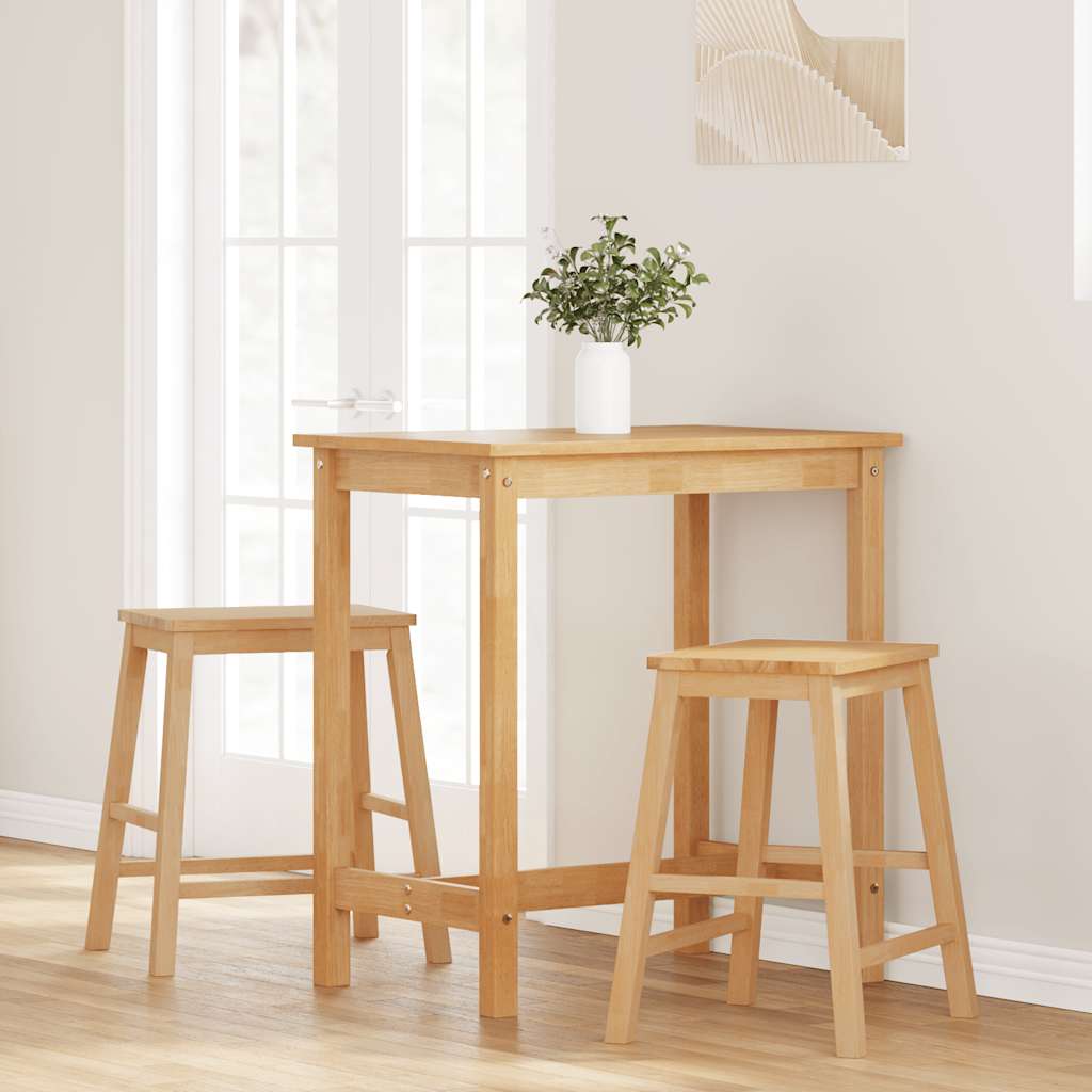 barstole 2 stk. massivt gummitræ