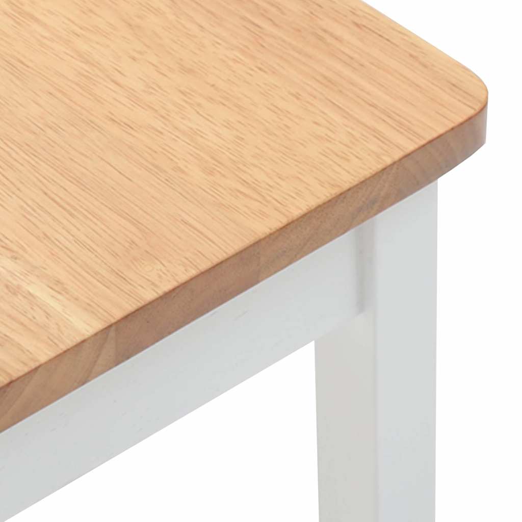 barstole 2 stk. massivt gummitræ hvid