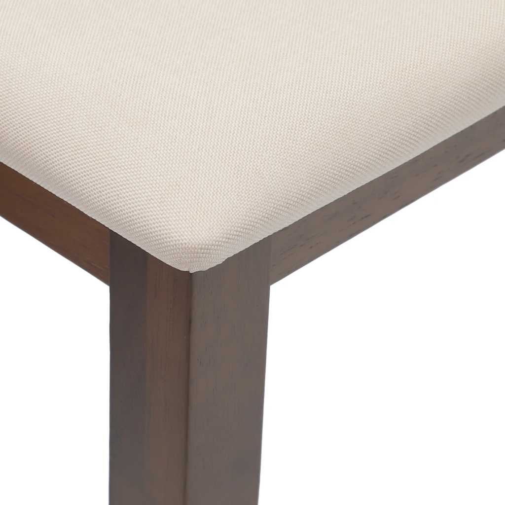 bænk 90 cm massivt gummitræ brun