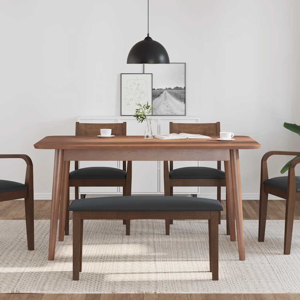 bænk 90 cm massivt gummitræ brun