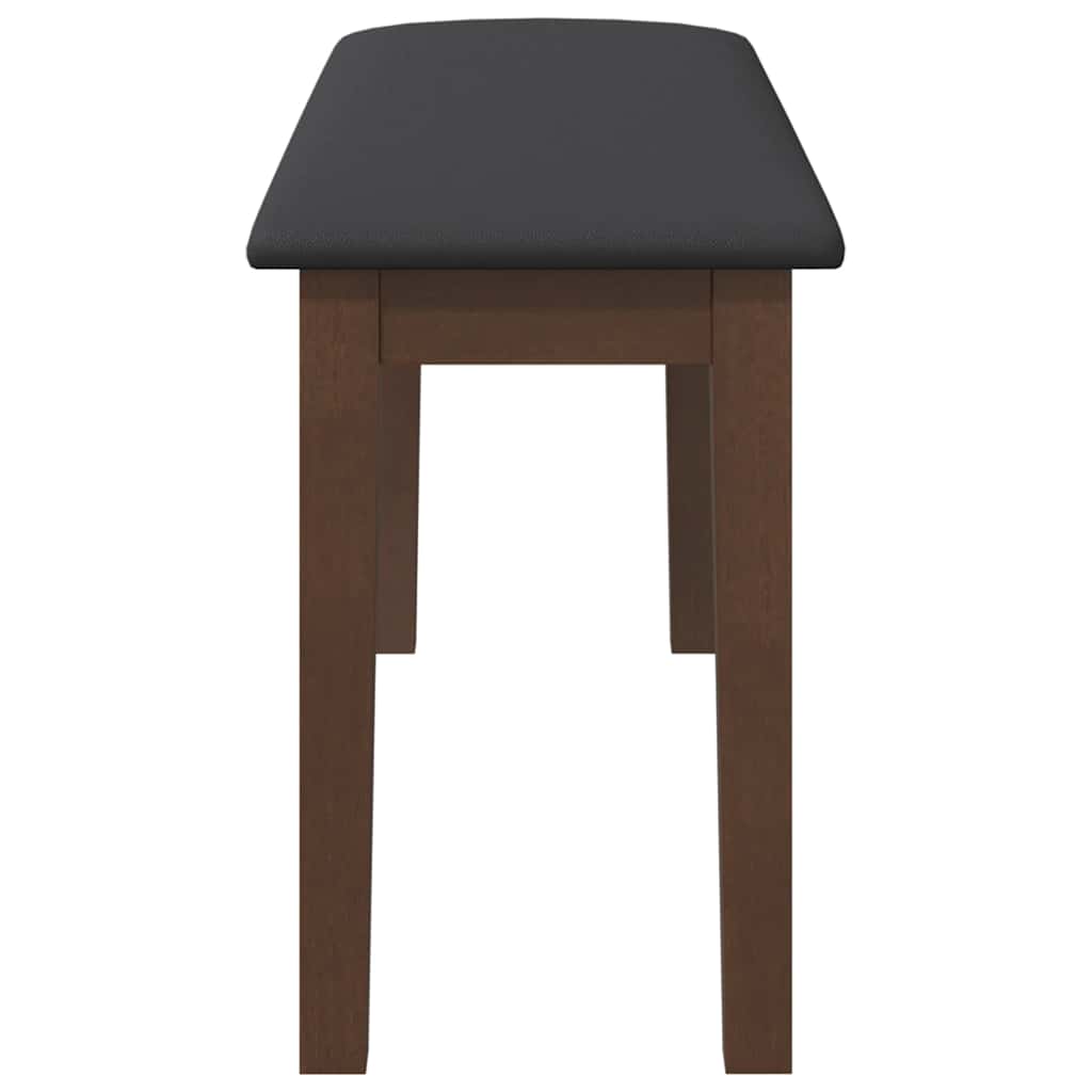 bænk 90 cm massivt gummitræ brun