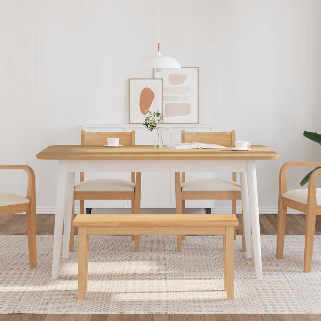 bænk 90 cm massivt gummitræ