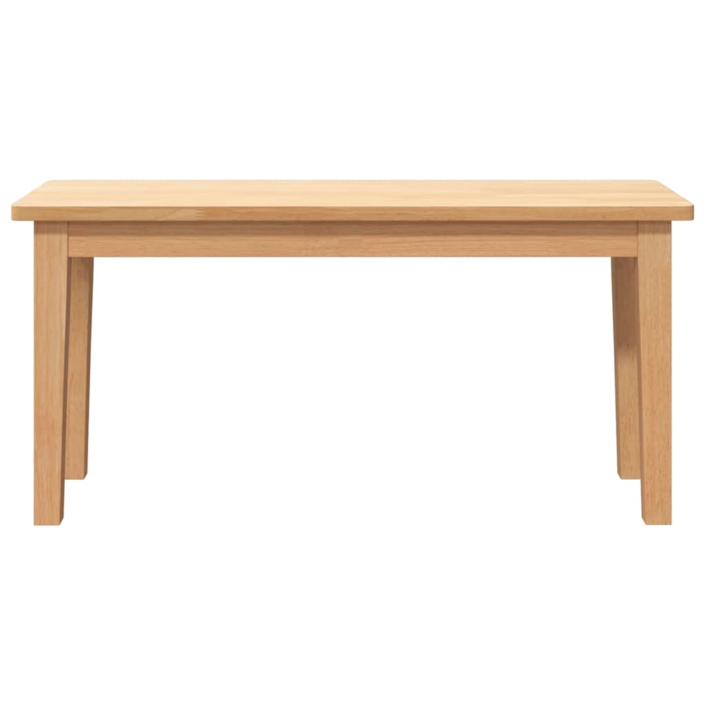 bænk 90 cm massivt gummitræ