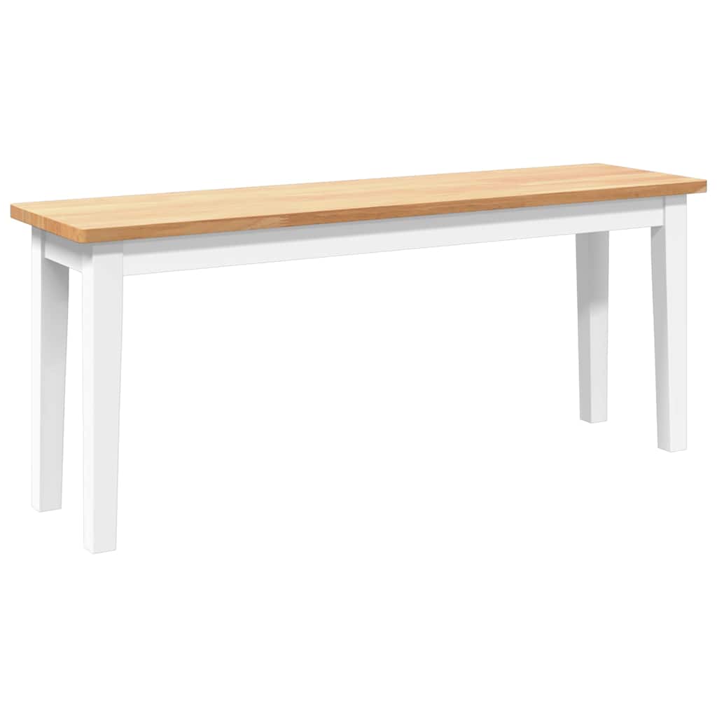 bænk 110 cm massivt gummitræ