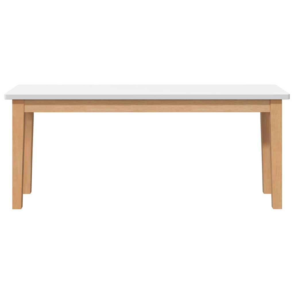 bænk 110 cm massivt gummitræ