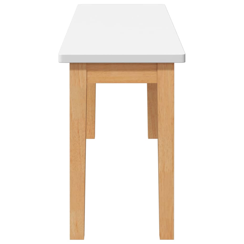 bænk 110 cm massivt gummitræ